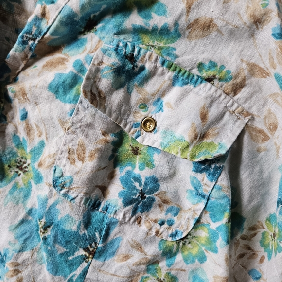 Karen Scott Floral Button Up Blouse - Picture 5 of 7